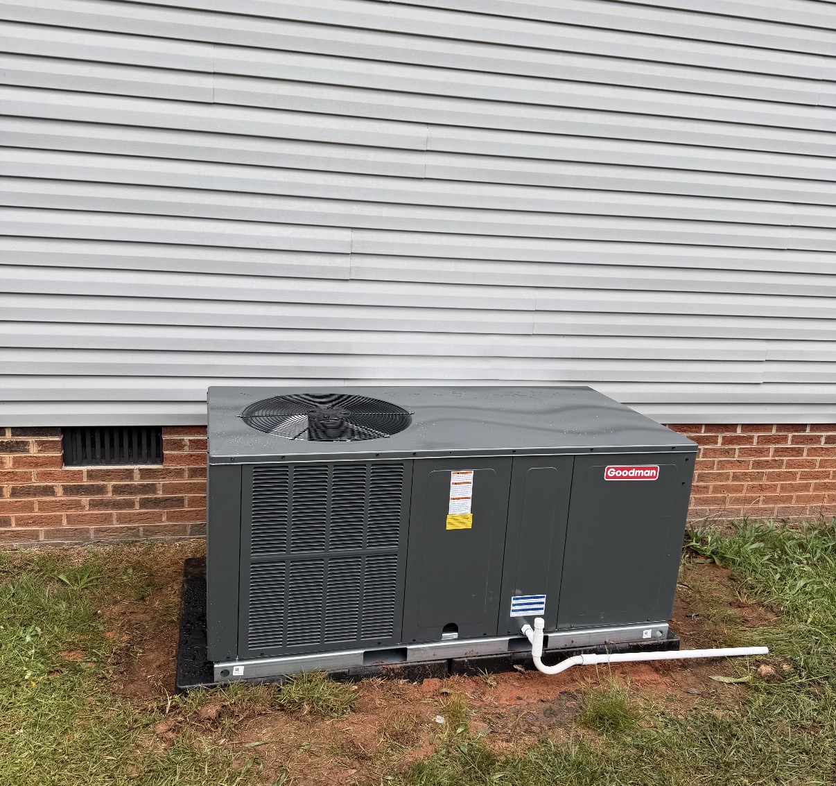Goodman HVAC package unit installed by Rodriguez HVAC in Greenville, SC